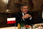 Prezident Polské republiky Bronislav Komorowski na pracovní snídani