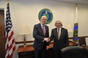 Premiér Bohuslav Sobotka se sešel s ministrem pro energetiku USA Ernestem Monizem, 18. listopadu 2014.
