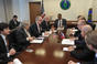 Premiér Bohuslav Sobotka se sešel s ministrem pro energetiku USA Ernestem Monizem, 18. listopadu 2014.