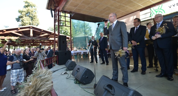 Premiér Bohuslav Sobotka navštívil 43. ročník mezinárodní výstavy Země živitelka v Českých Budějovicích, 27. srpna 2016.