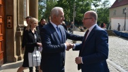 Premiér Bohuslav Sobotka se zúčastnil recepce k 5. výročí vzniku Kontaktní kanceláře Svobodného státu Sasko v Praze, 23. května 2017.