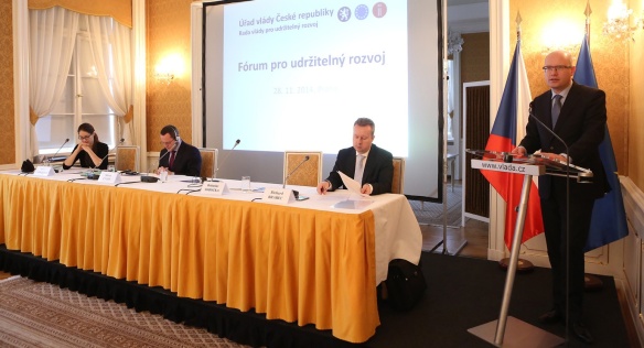 Projev předsedy vlády Bohuslava Sobotky na Fóru pro udržitelný rozvoj, 28. listopadu 2014.
