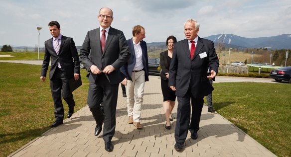 Předseda vlády Bohuslav Sobotka se ve čtvrtek 16. dubna 2015 zúčastnil zahájení XIV. Exportního fóra pořádaného Asociací exportérů. Foto: Miloš Šálek.