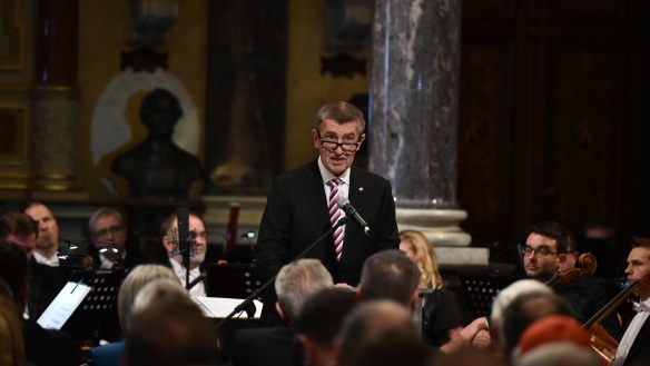 Andrej Babiš při slavnostním otevření Národního muzea v Praze, 27. října 2018.