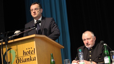 Předseda vlády Petr Nečas vystoupil se svým projevem na VII. Sjezdu Odborového svazu pracovníků hornictví, geologie a naftového průmyslu.