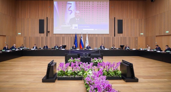 Jedním z hlavních témat brdského summitu bylo rozšíření Evropské unie o země západního Balkánu, 6. října 2021.