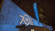 Projekce k 70. výročí OSN, 28. září 2015. Zdroj: UN Photo/Cia Pak.