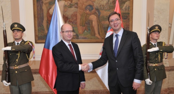 Premiér Bohuslav Sobotka se v pátek 31. října 2014 setkal s předsedou vlády Srbské republiky Aleksandarem Vučićem.