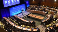 Premiér Bohuslav Sobotka vystoupil na Summitu k mírovým misím OSN, 28. září 2015.