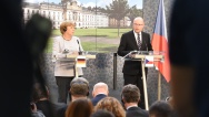 Press conference of Czech Prime Minister Bohuslav Sobotka and German Chancellor Angela Merkel, 25 August 2016.