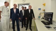 Předseda vlády Bohuslav Sobotka Premiér otevřel nové Centrum magnetické rezonance v Nemocnici Kyjov, 28. srpna 2016.