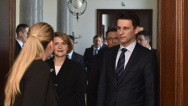 Předseda vlády Bohuslav Sobotka přijal předsedu Parlamentu Chorvatské republiky Božu Petrova, 13. února 2017.