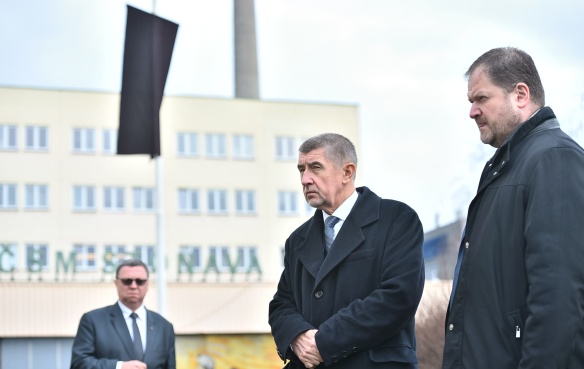 Premiér v Dole ČSM ve Stonavě na Karvinsku, kde při výbuchu metanu zahynulo 13 horníků, 21. prosince 2018.