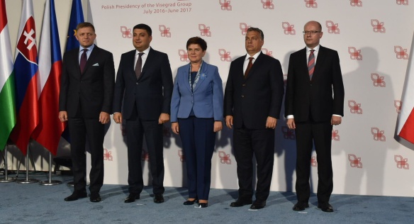 Jednání předsedů vlád zemí Visegrádské skupiny s předsedou vlády Ukrajiny, 6. září 2016.