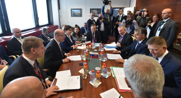Předsedové vlád zemí Visegrádské skupiny se sešli v rámci tradiční koordinace před jednáním Evropské rady, 28. června 2016.