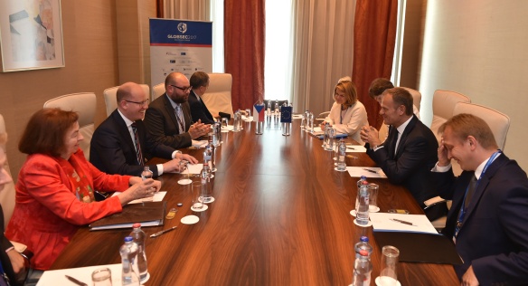 Prime Minister Bohuslav Sobotka met with the President of the European Council Donald Tusk, 28 May 2017.