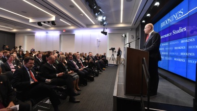 Premiér Bohuslav Sobotka vystoupil ve čtvrtek 31. března 2016 v rámci své pracovní cesty do Spojených států amerických v Brookings Institution.