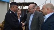 Předseda vlády Bohuslav Sobotka navštívil uprchlický tábor Za’tarí, 25. října 2015.