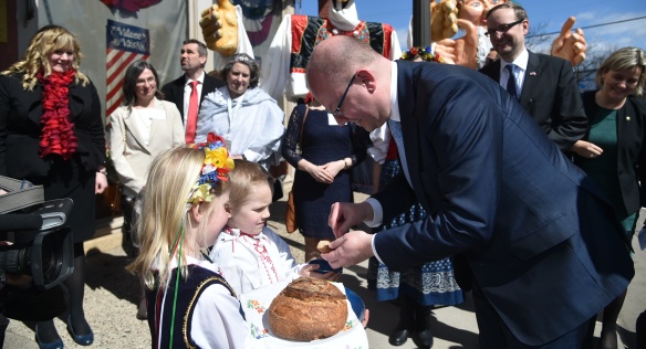 Předseda vlády Bohuslav Sobotka se v Minnesotě setkal s krajanskou komunitou, 2. dubna 2016.