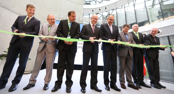 Premiér Bohuslav Sobotka slavnostně otevřel Středoevropský technologický institut v Brně, 12. září 2014.