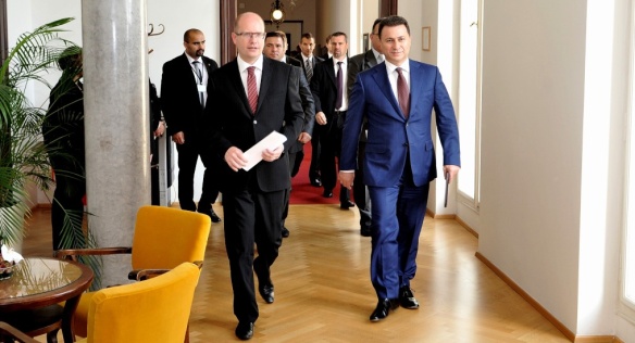 Premiér Bohuslav Sobotka se ve čtvrtek 2. října 2014 setkal s předsedou vlády Makedonské republiky Nikolou Gruevskim.