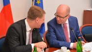 Předseda vlády Bohuslav Sobotka se v pátek 9. října 2015 setkal v Poslanecké sněmovně s českými europoslanci.