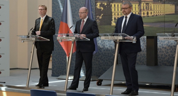 Tisková konference po jednání vlády 7. července 2016.