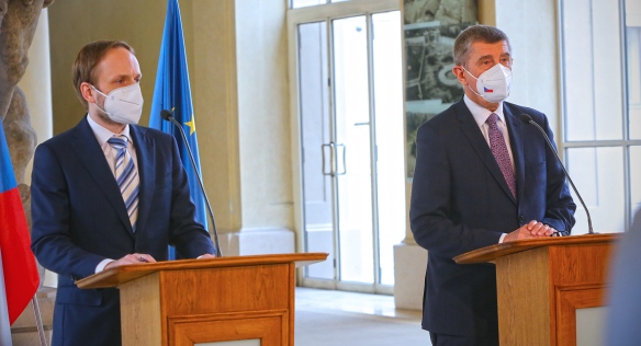 Předseda vlády uvedl do funkce nového ministra zahraničí Jakuba Kulhánka, 21. dubna 2021.