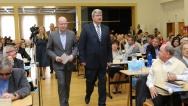 Předseda vlády Bohuslav Sobotka se zúčastnil Valné hromady České unie sportu v Nymburku, 23. dubna 2016.