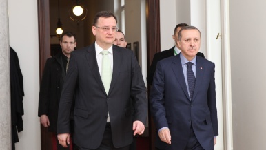 Předseda vlády ČR Petr Nečas se v pondělí 4. února 2013 setkal s předsedou vlády Turecké republiky Recepem Tayyipem Erdoganem 