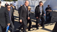 Předseda vlády Bohuslav Sobotka se zúčastnil pohřbu Šimona Perese, 30. září 2016. 