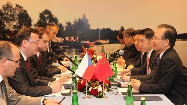 Bilaterální jednání předsedy vlády České republiky Petra Nečase a předsedy vlády Číny Wen Ťia-pao, 26. dubna 2012