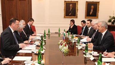 Premiér České republiky Petr Nečas se setkal s ministerským předsedou Svobodného státu Sasko Stanislawem Tillichem, 7. prosince 2012