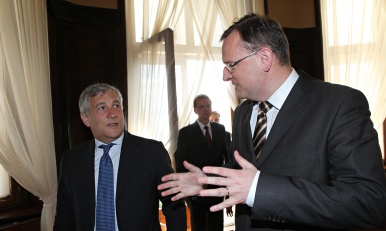 Předseda vlády Petr Nečas se setkal s místopředsedou Evropské komise a komisařem pro průmysl a podnikání Antoniem Tajanim, 6. září 2012