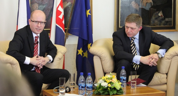 Během návštěvy Slovenska promluvili premiéři ČR a SR na Národním konventu.