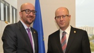 Prime Minister Bohuslav Sobotka and Belgian Prime Minister Charles Michel met in Brussels on 24 October.