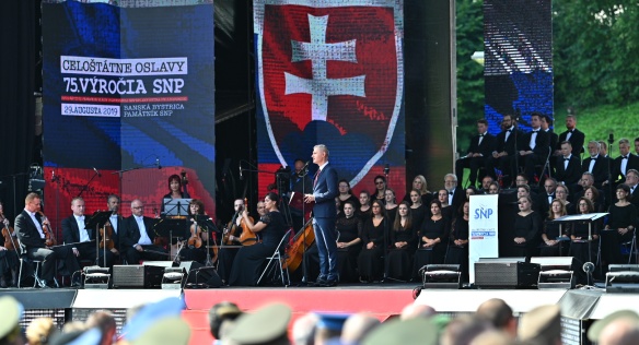 The Prime Minister attends celebrations in Banská Bystrica to mark the 75th anniversary of the Slovak National Uprising, 29 September 2019.