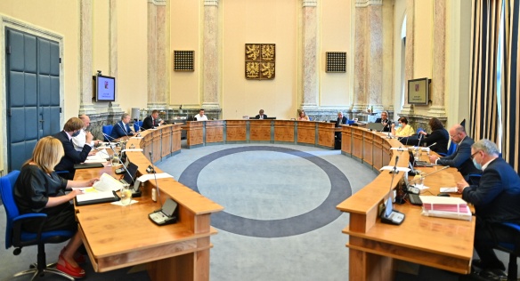 Kabinet zasedl ve Strakově akademii poprvé po vládních prázdninách, 17. srpna 2020.