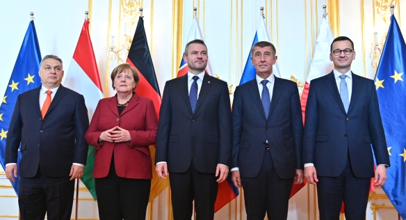 Setkání premiérů V4 s německou kancléřkou Angelou Merkelovou, 7. února 2019.