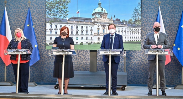 Tisková konference po jednání vlády, 26. dubna 2021.