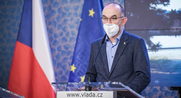 Minister of Health Jan Blatný at a press conference after the government meeting, 11 February 2021.