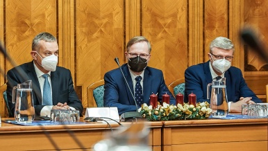 Předseda vlády uvedl Jozefa Síkelu do funkce ministra průmyslu a obchodu, 17. prosince 2021.