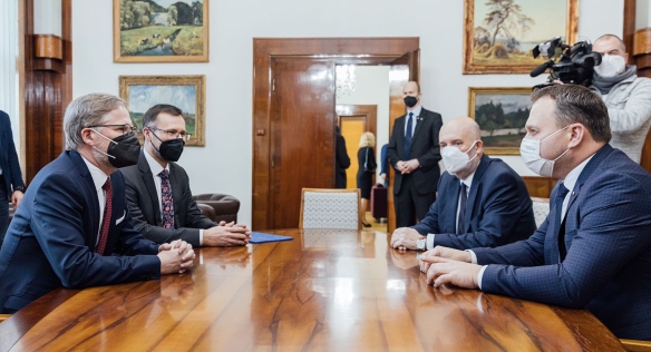 Premiér Petr Fiala uvedl do funkce ministra zemědělství Zdeňka Nekulu, 3. ledna 2022.