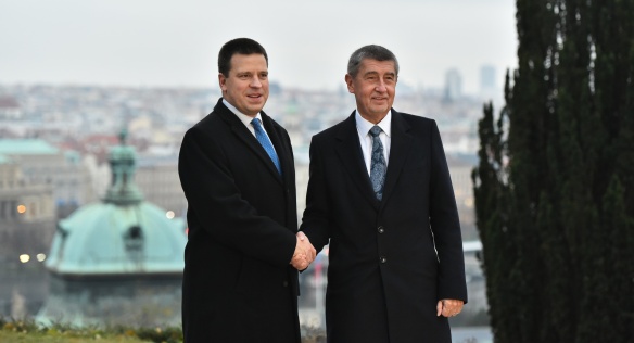 Premiér Andrej Babiš jednal v Kramářově vile s předsedou vlády Estonska Jürim Ratasem