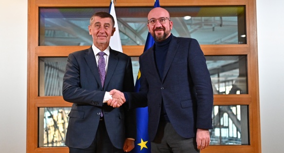 Andrej Babiš and Charles Michel discussed the budget for 2021-2027, 6 February 2020.
