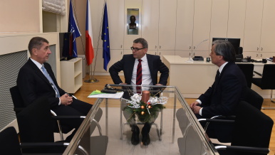 Prime Minister Andrej Babiš introduced Martin Stropnický in the office of minister of foreign affairs, 13 December 2017.