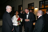 Americká ministryně zahraničí C. Riceová po večeři v neformálním rozhovoru s premiérem M. Topolánkem