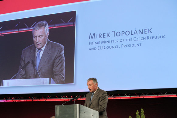 Mirek Topolánek zahájil v Praze konferenci Evropského patentového fóra, 28.4.2009