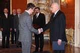 Prezident České republiky Václav Klaus a nově jmenovaný ministr školství, mládeže a tělovýchovy Ondřej Liška