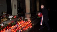 Předseda vlády Bohuslav Sobotka uctil památku prvního prezidenta České republiky Václava Havla, 18. prosince 2016.